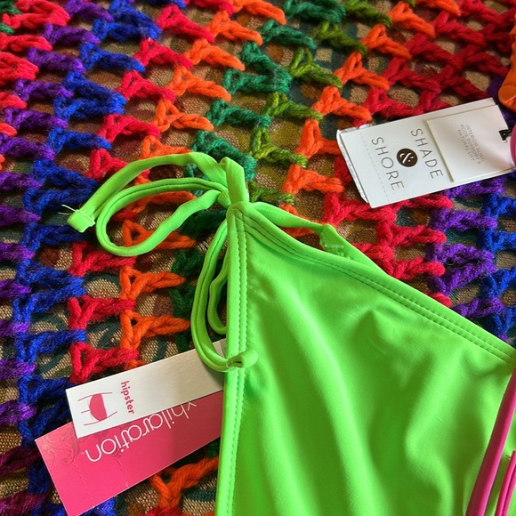 36B neon top and xhilaration XL neon bottoms - Picture 8 of 9